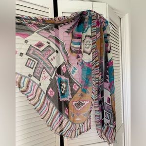Sheer southwestern shawl